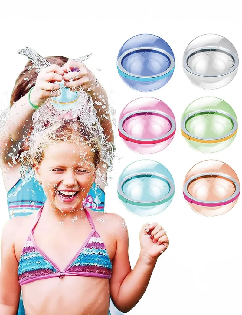 6 bunte wiederverwendbare Wasserbomben