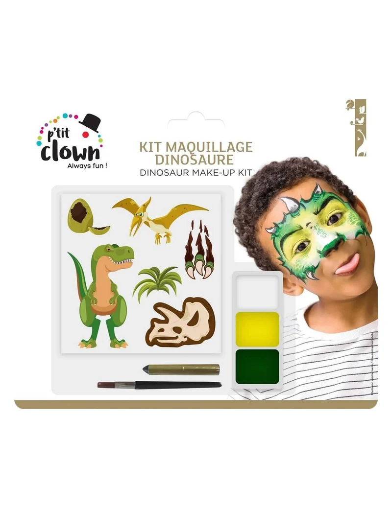 Dinosaurier Schminkset mit Tattoos für Kinder