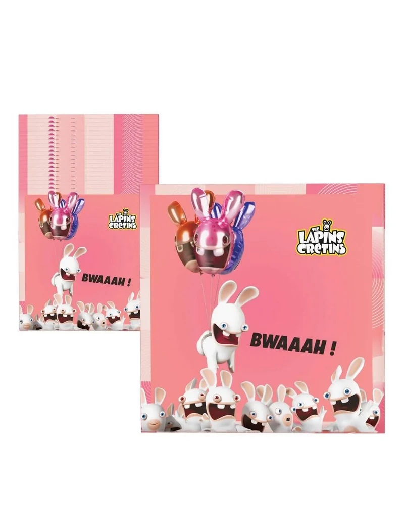 20 Raving Rabbids™ Papierservietten 33 x 33 cm
