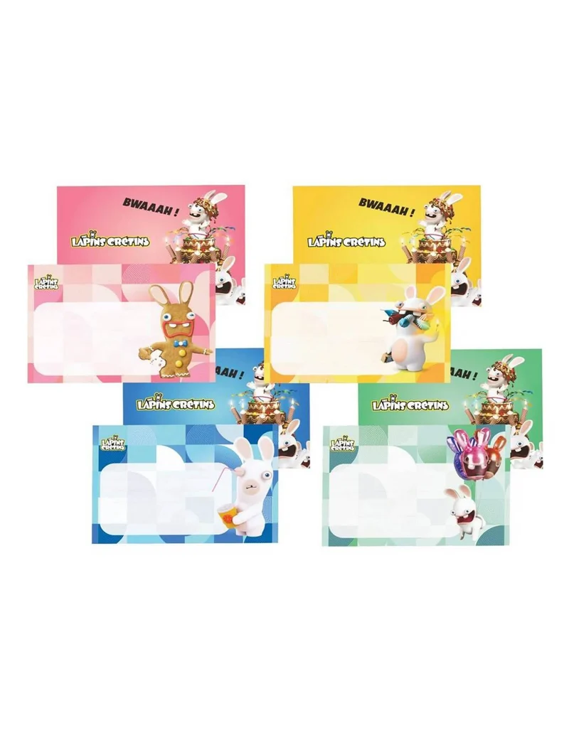 8 Raving Rabbids™ Einladungen