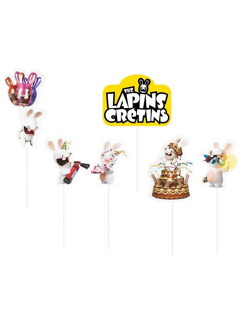 6 Raving Rabbids™ Kuchenspieße