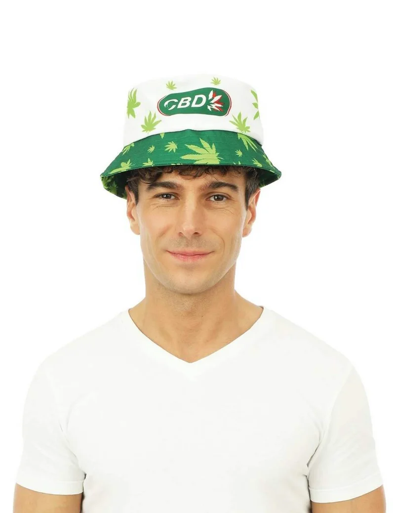Grüner CBD Anglerhut für Erwachsene