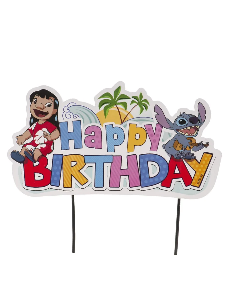 Stitch™ Tortenaufsatz Happy Birthday 17,5 cm