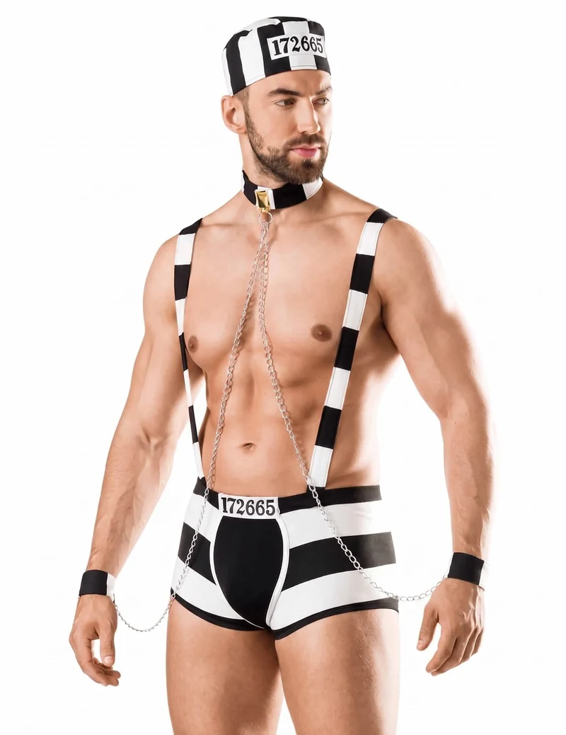 Sexy Gefangener-Kostüm für Herren Deluxe