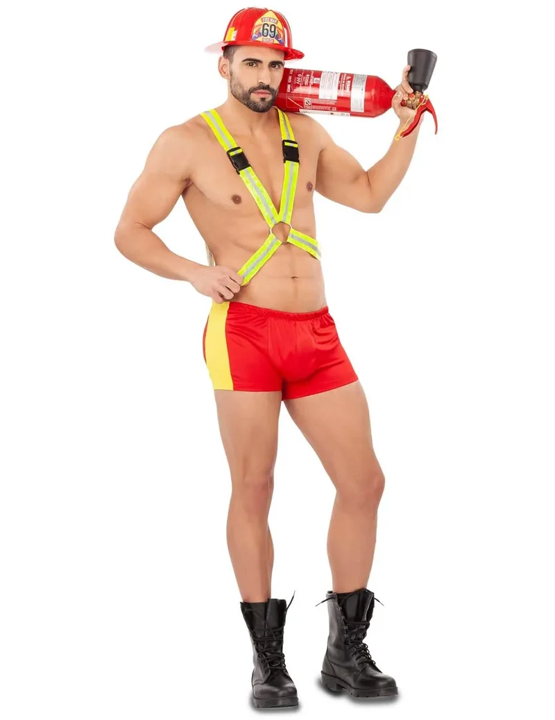 Sexy Feuerwehrmann Kostüm für Herren Deluxe