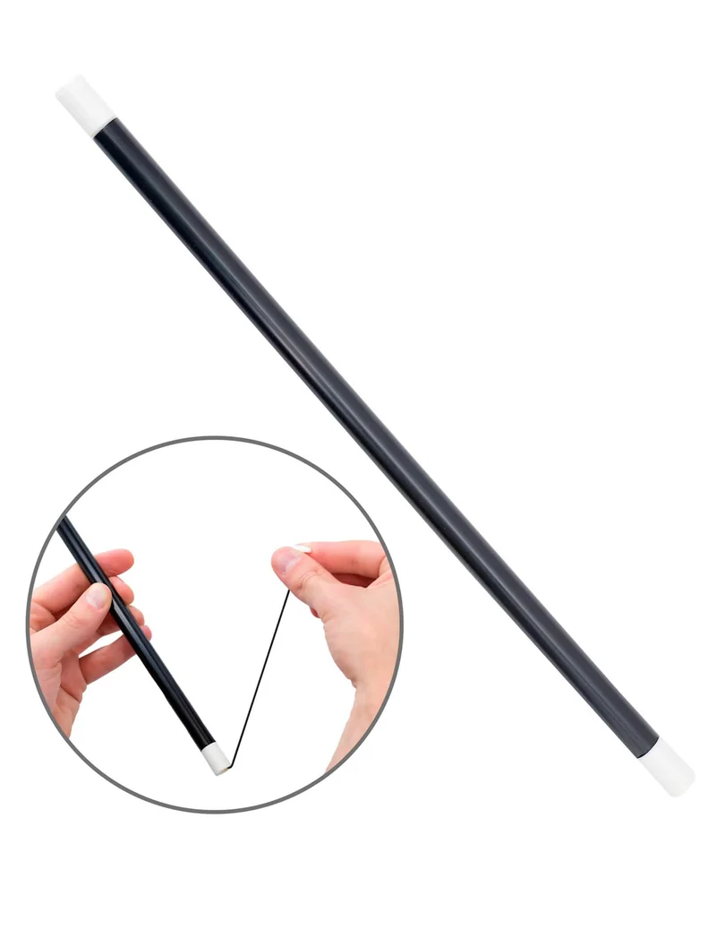 Zauberstab mit Schnur schwarz 33cm
