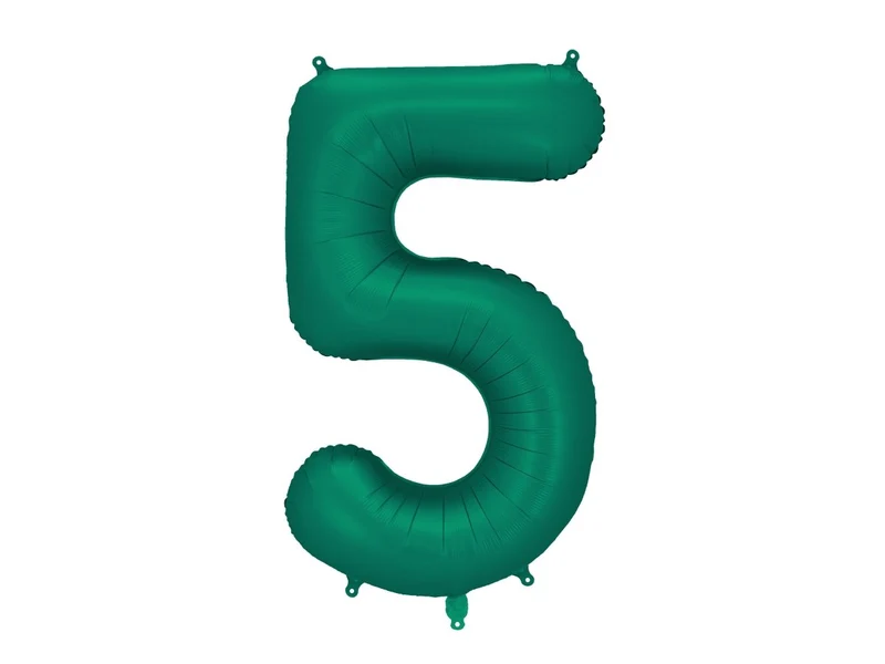 5 Jahre Figur Ballon Grün Leer 86cm