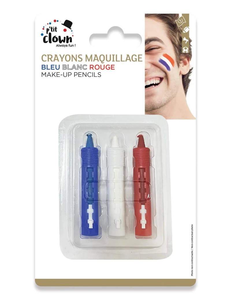 3 Schminkstifte Frankreich Fan