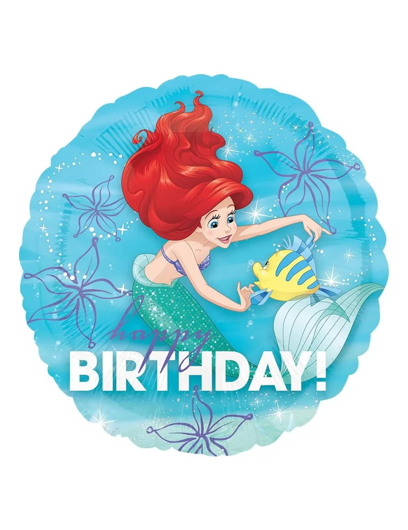 Arielle die Meerjungfrau™ Happy Birthday Folienballon 43 cm