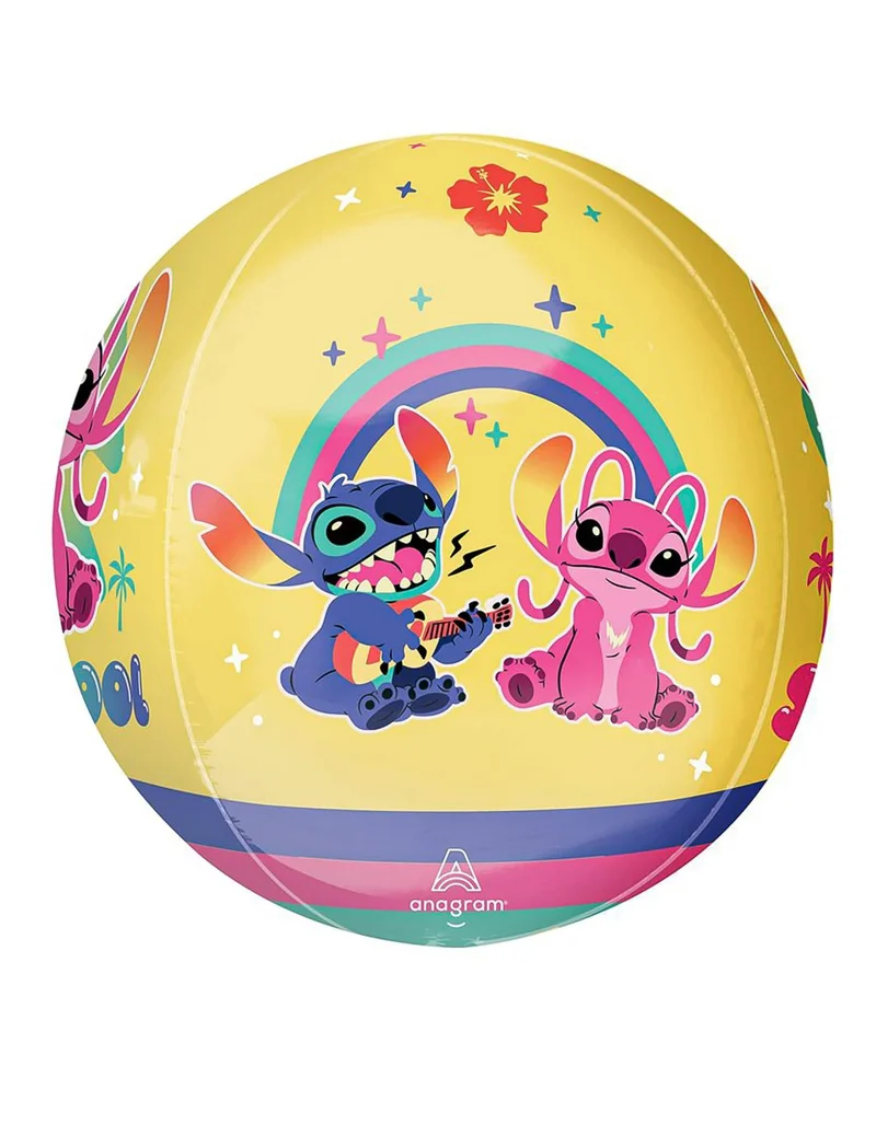 Transparenter Bubble-Ballon Angel von Lilo & Stitch™ 38 x 40 cm