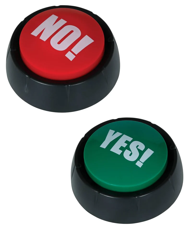 2 Buzzers Yes und No 9 cm