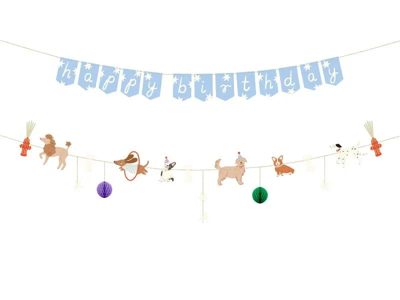 Happy Birthday Buchstabengirlande Hunde 2,1m