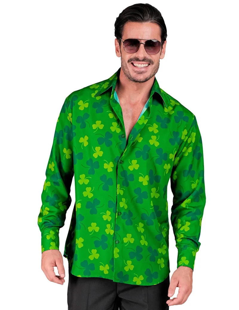 Kleeblatt Langarmshirt Herren St. Patrick's Day
