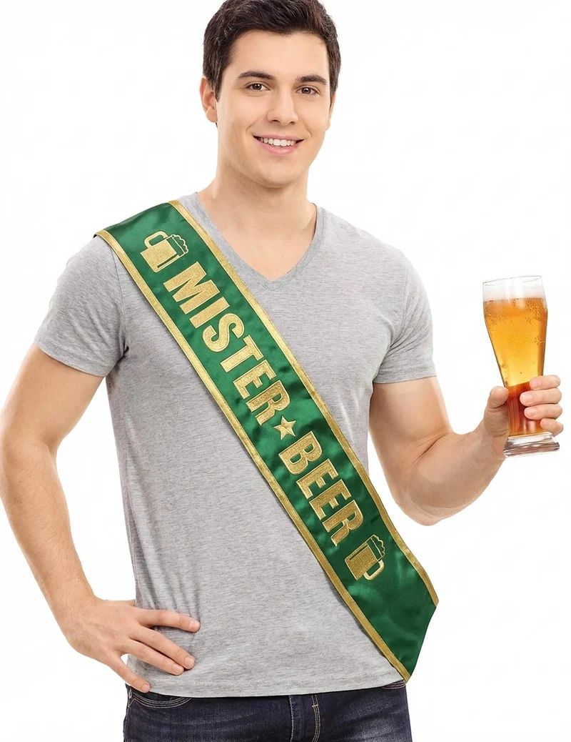 Mister Bier Umhängeband Herren grün