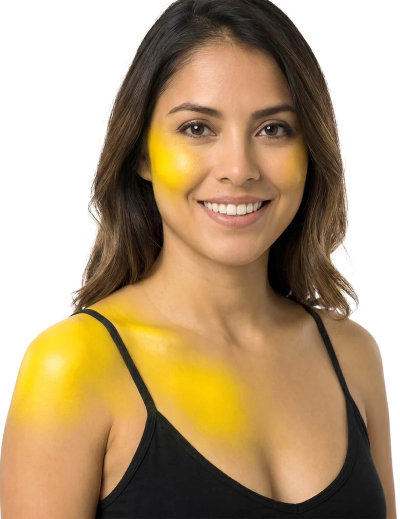 Gelbes Körperglitzerspray 75 ml