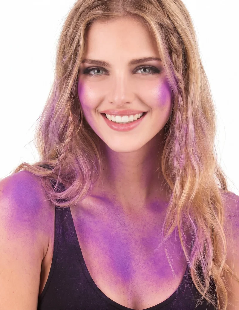 Lila Körperglitzerspray 75 ml
