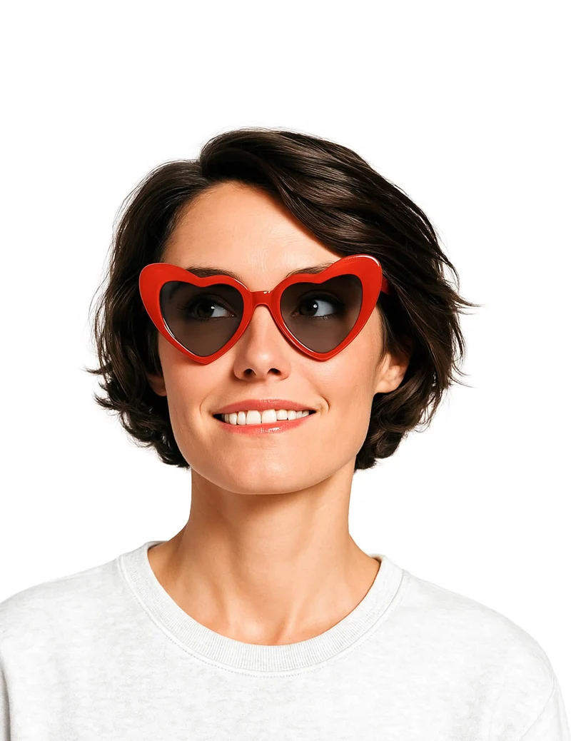 Herz-Brille Vintage rot