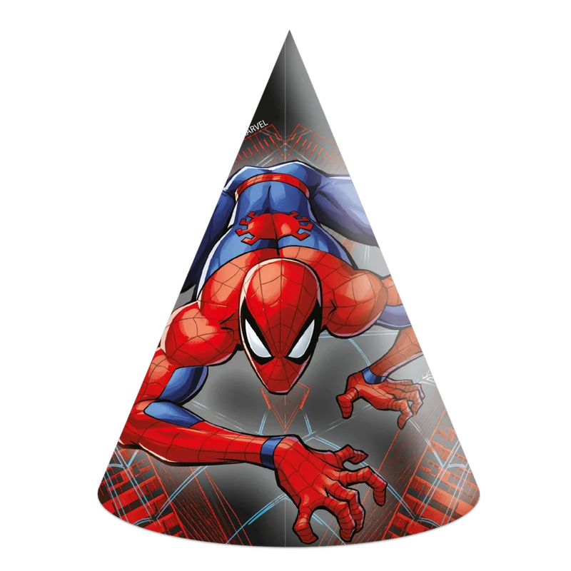 Spiderman Party Hüte Papier 6 Stk