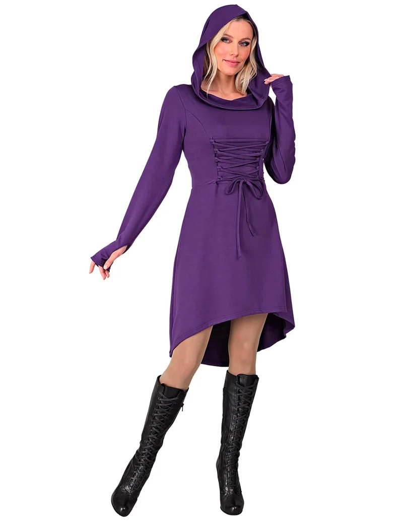 Mttelalterliches Gothic-Kleid für Damen lila