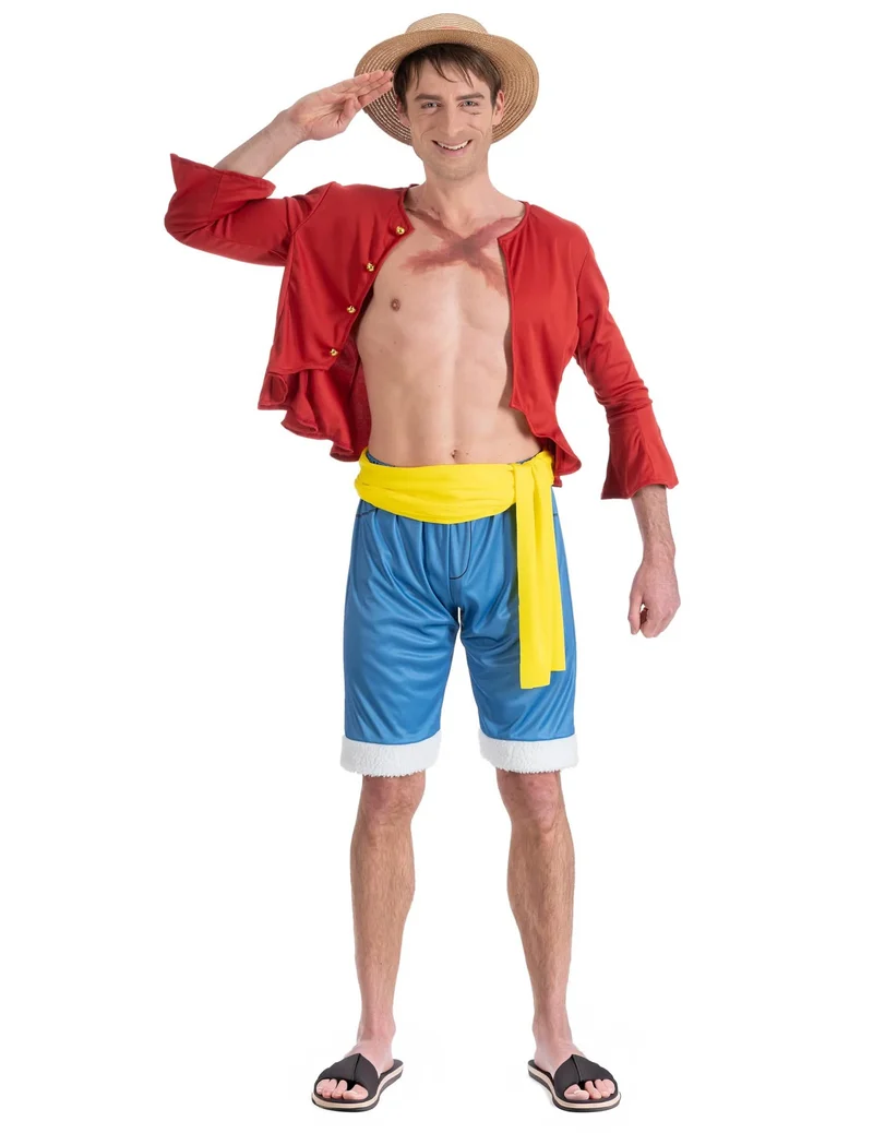 One Piece™ Ruffy-Kostüm für Erwachsene