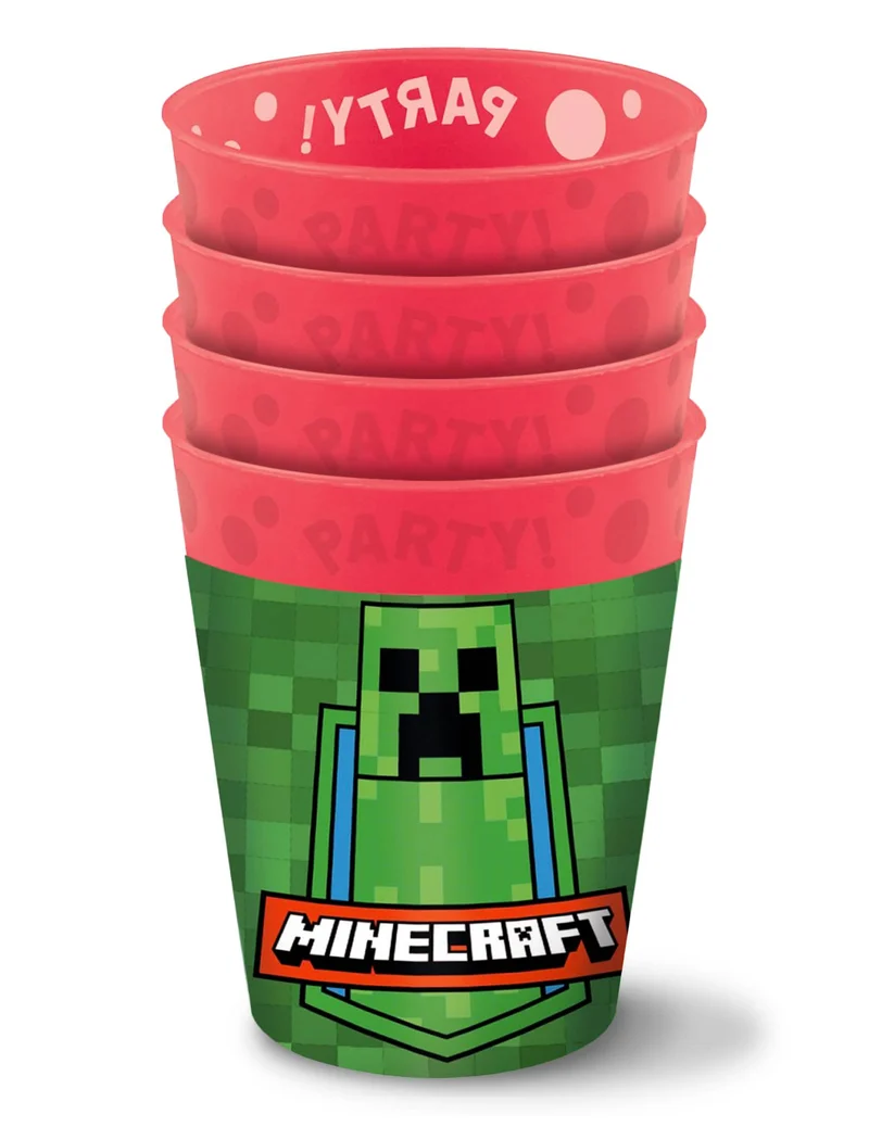 4 Minecraft™ Mehrweg-Becher (250 ml)