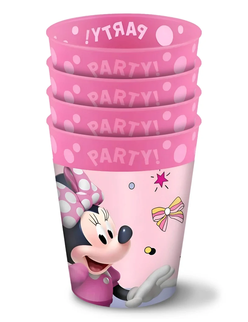 4 Minnie™ Mehrwegbecher 250 ml rosa