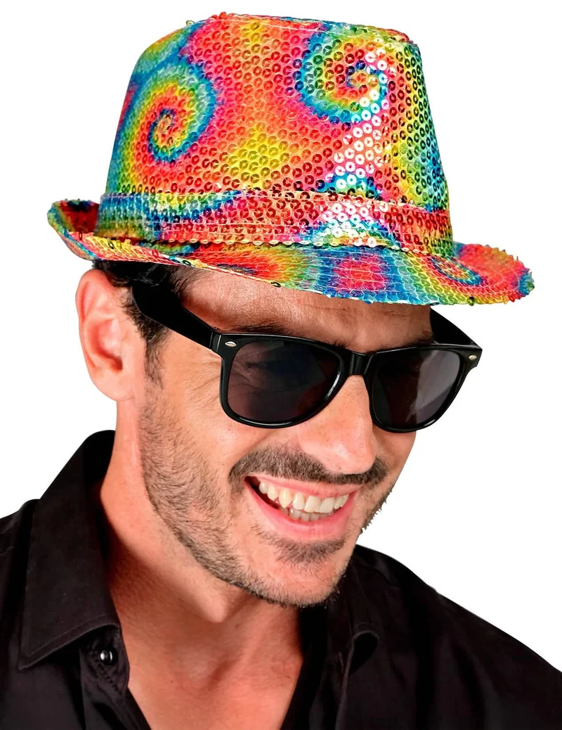 Pailletten-Hut Batikmuster für Erwachsene