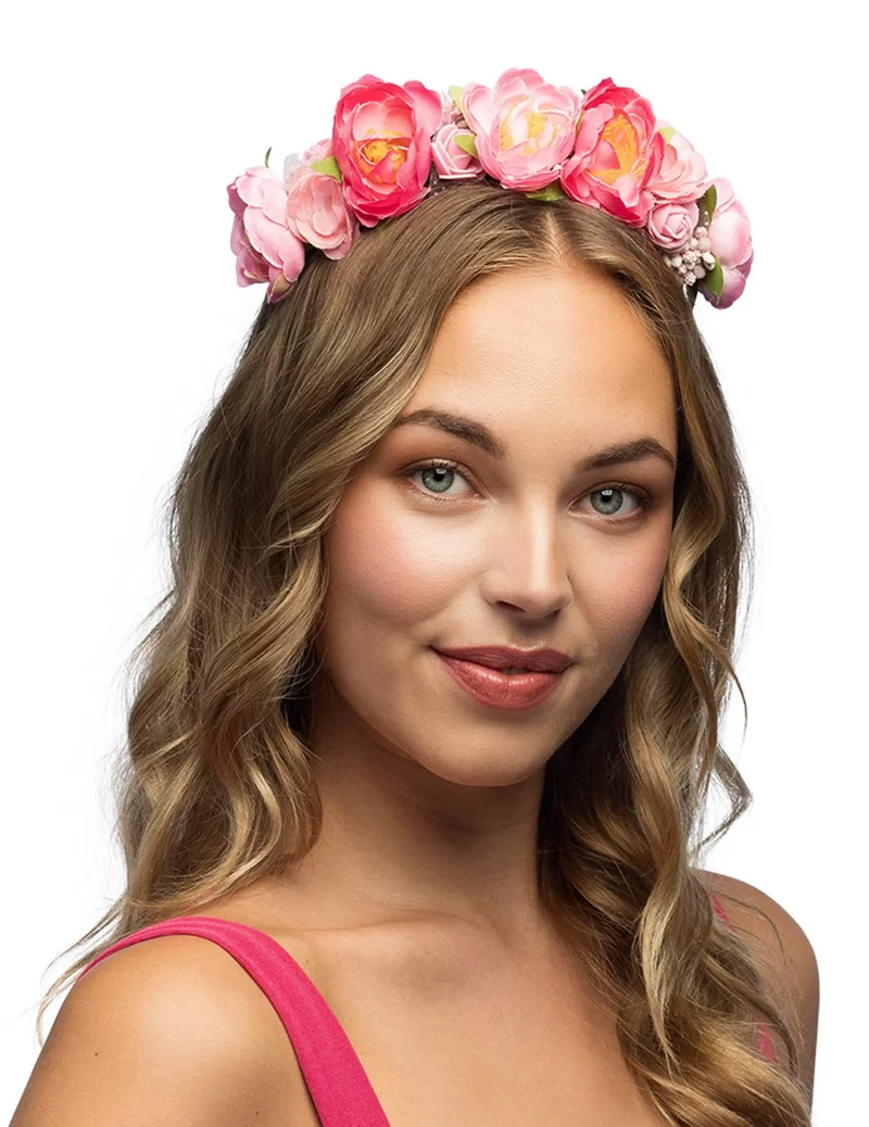 Lotosblüten-Haarreif Damen-Accessoire Märchen-Fee bunt