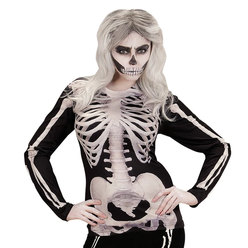 Halloween Shirt Damen Skelett