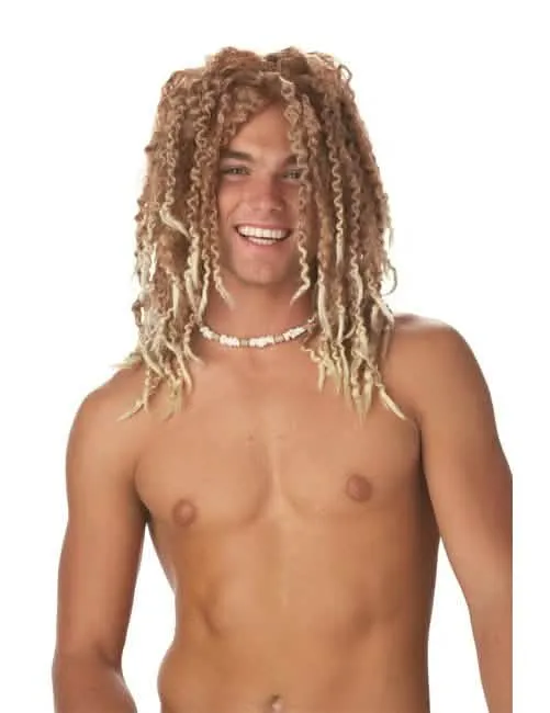 Beach Boy Perücke für Herren Accessoire für Fasching blond