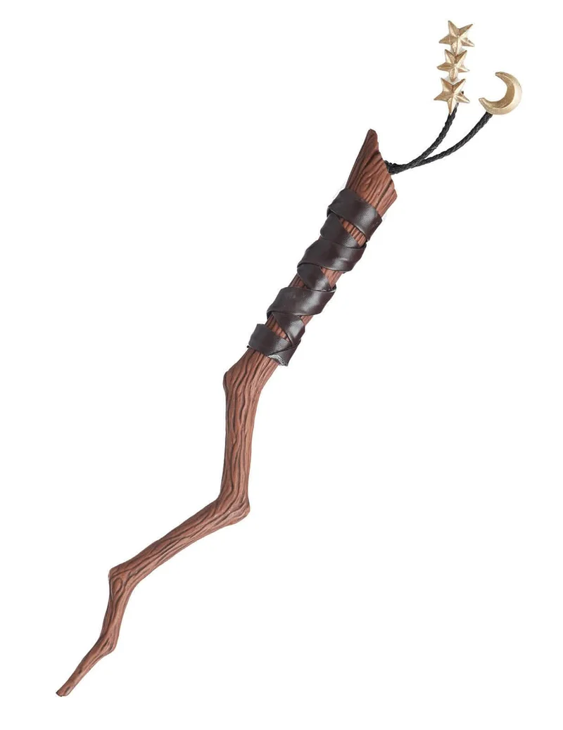 Magischer Zauberstab Hexen & Magier Kostümzubehör braun 35cm