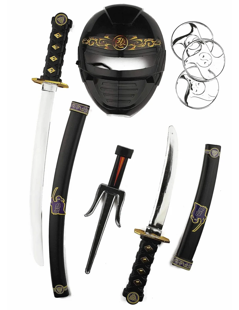 Ninja-Set Maske und Spielzeugwaffen für Kinder