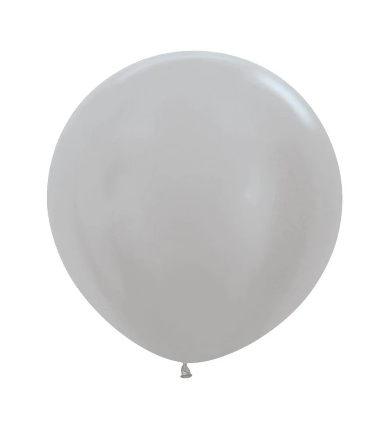 Silberne Ballons Perle 61cm 3Stück