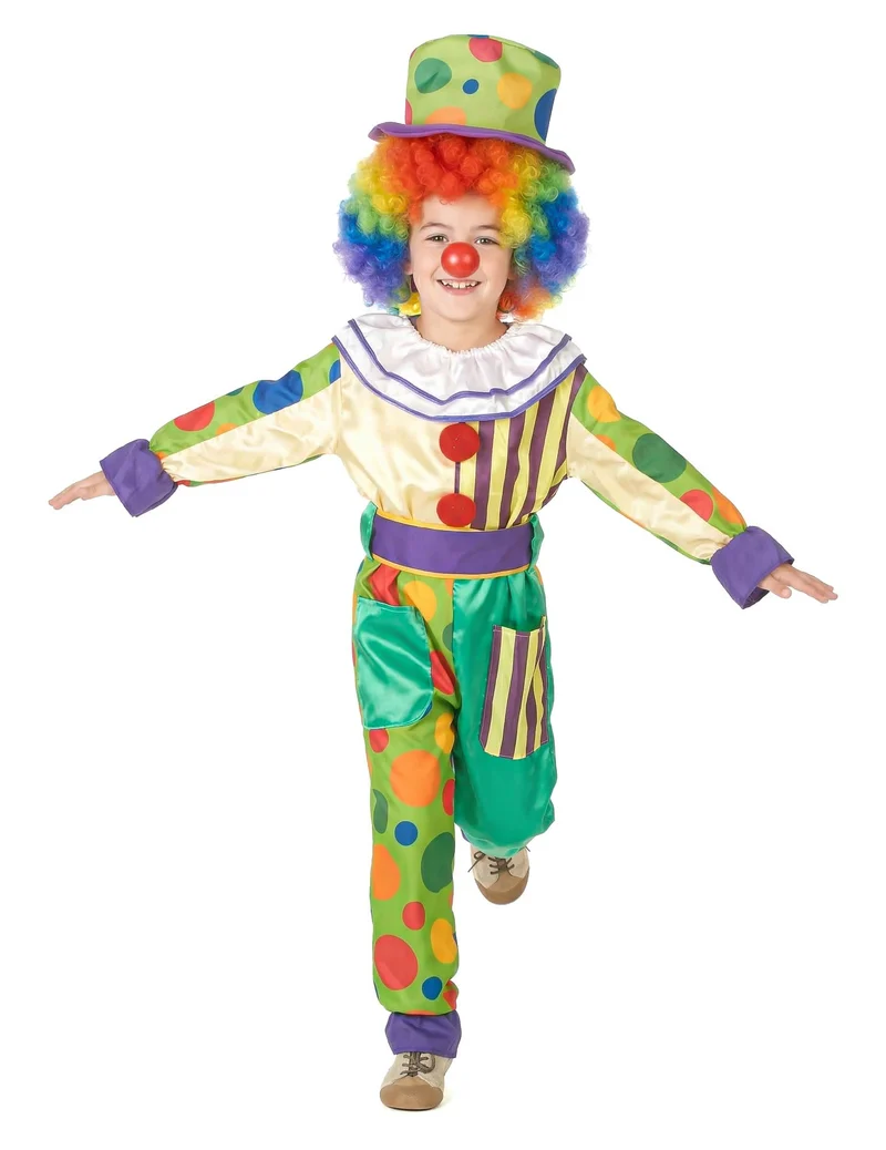 Lustiges Clown Kostüm für Jungen bunt