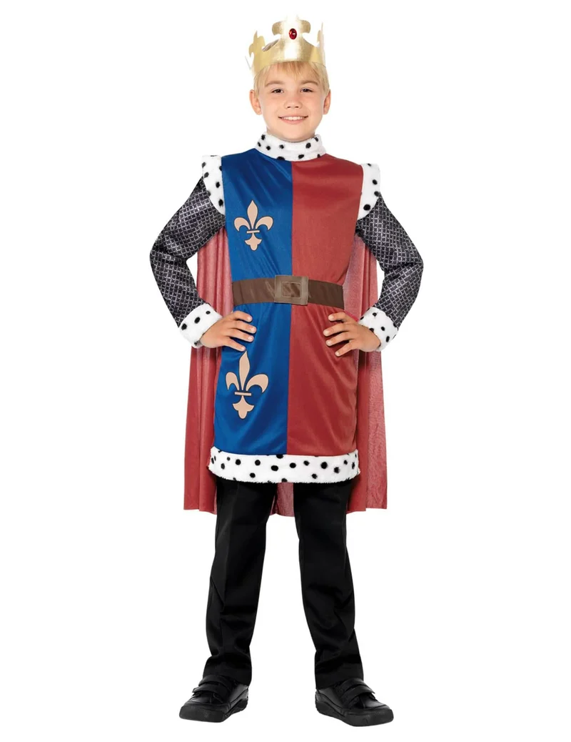 Mittelalterlicher König-Kostüm für Jungen
