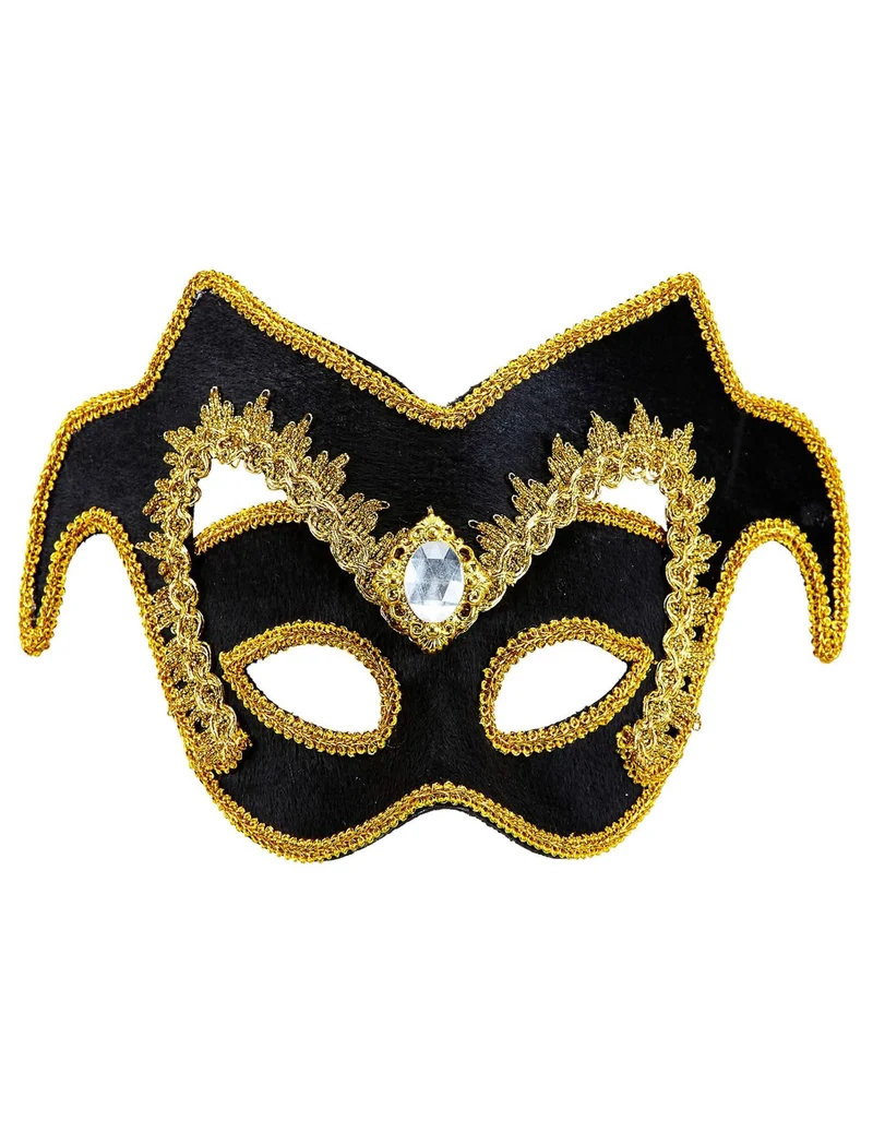 Golden-schwarze Halbmaske - Karneval in Venedig