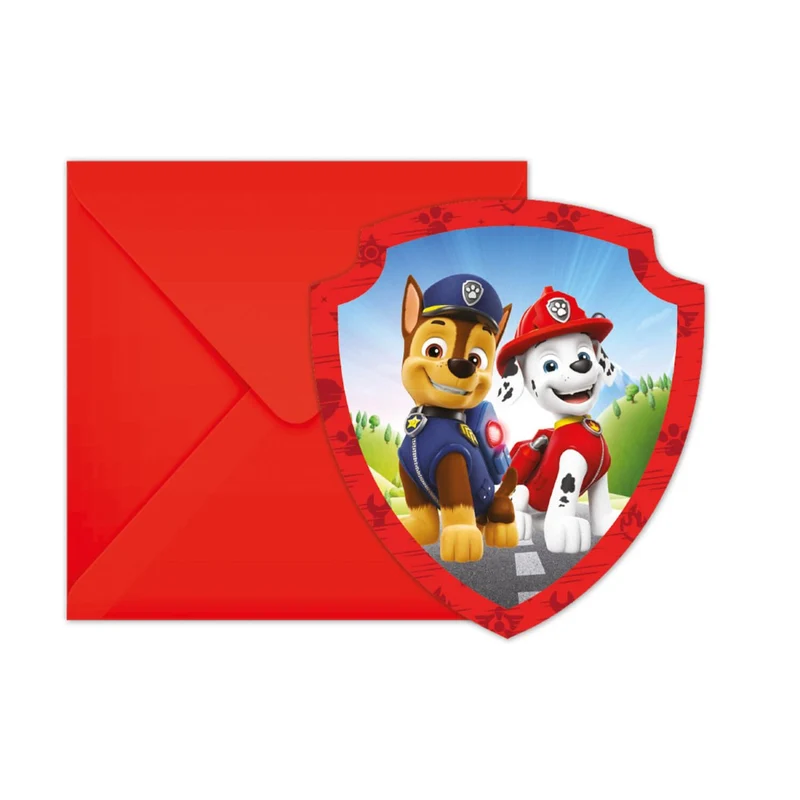 Paw Patrol Einladungen 11cm 6Stück