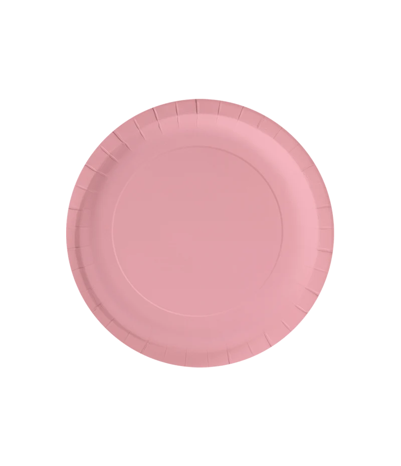 Rosa Teller Pastell 23cm 8Stk