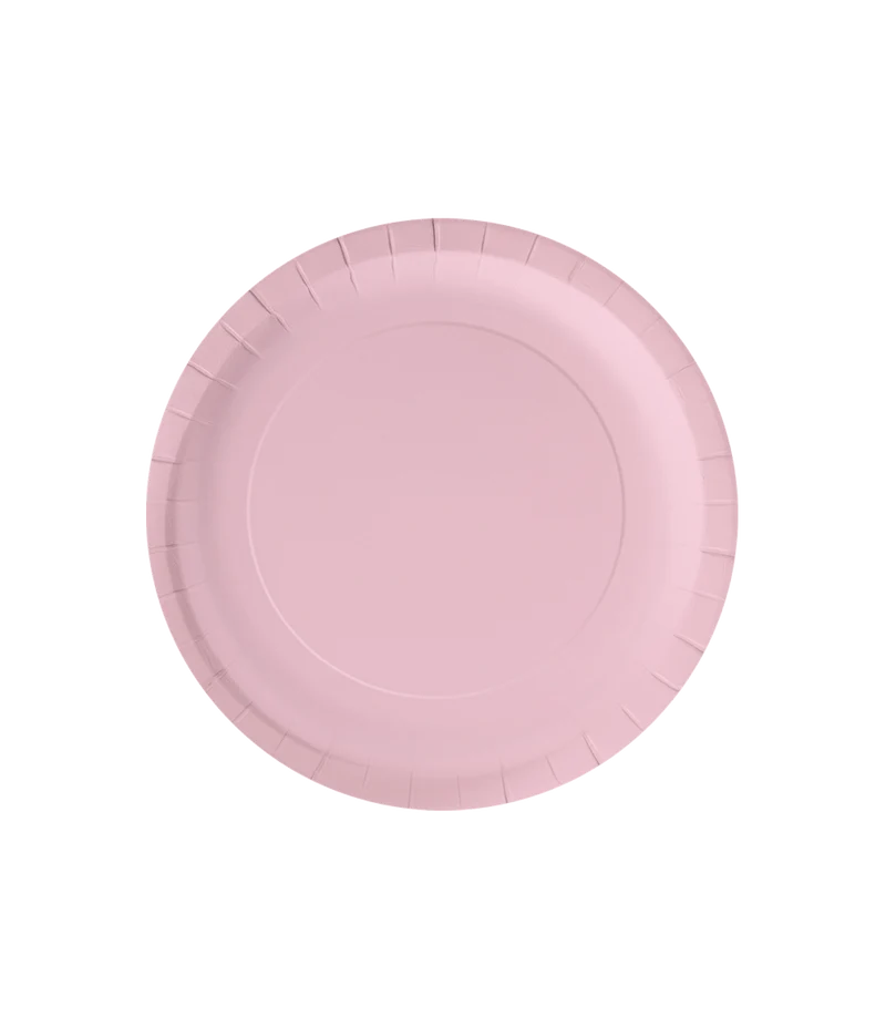 Hellrosa Teller Pastell 23cm 8Stück