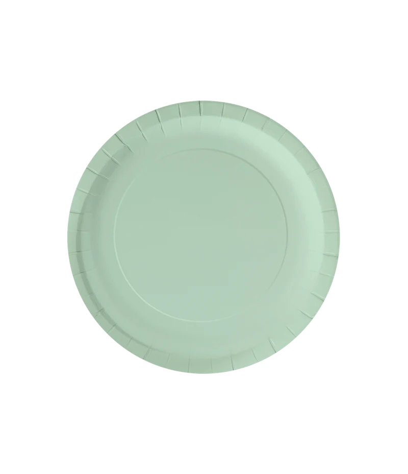 Grüne Teller Pastell 23cm 8Stk
