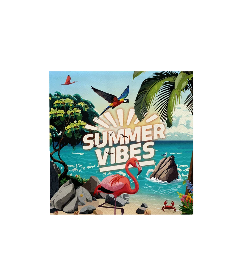 Bunte Servietten Summer Vibes 16cm 16Stück