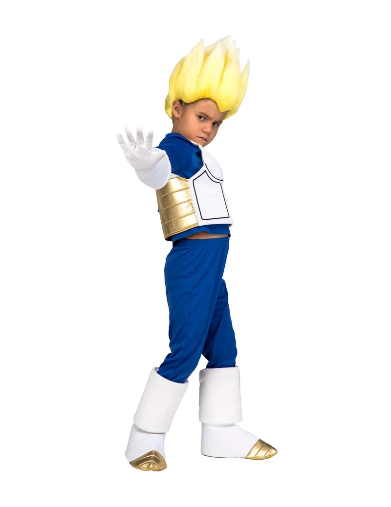 Super Saiyan Vegeta Dragon Ball™-Lizenzkostüm für Kinder blau-weiss-gold