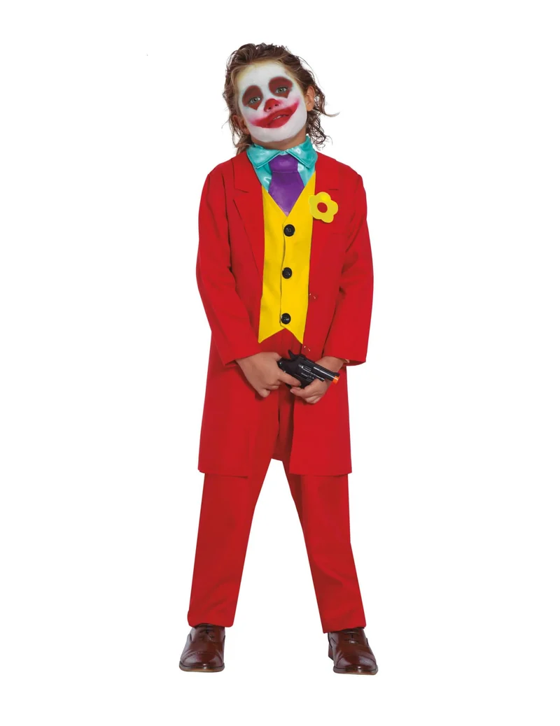 Clown-Kostüm für Jungen Zirkus-Kostüm Arthur rot-gelb