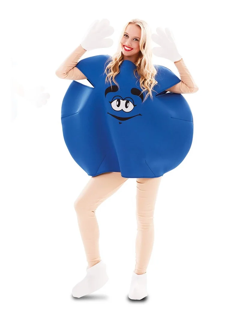 Bonbon-Kostüm Süßigkeiten-Verkleidung für Fasching blau