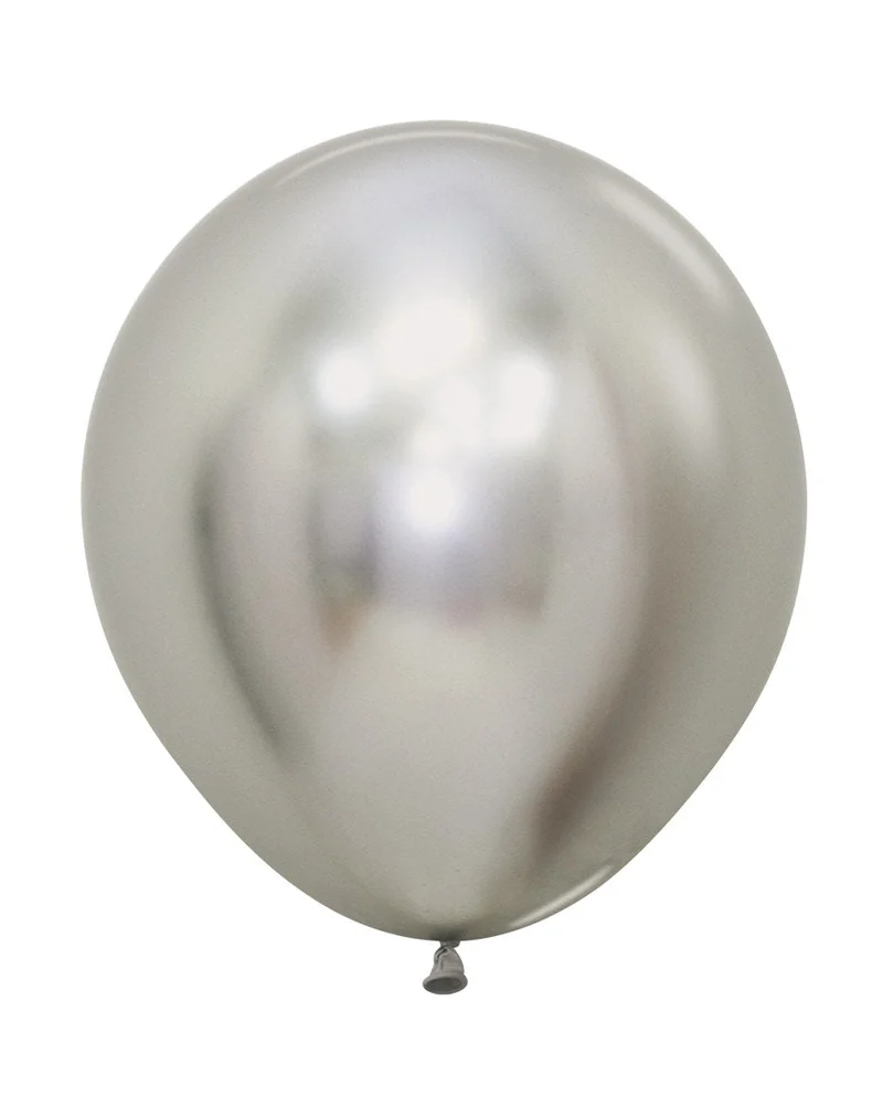 Silberne Ballons 45cm 15Stk