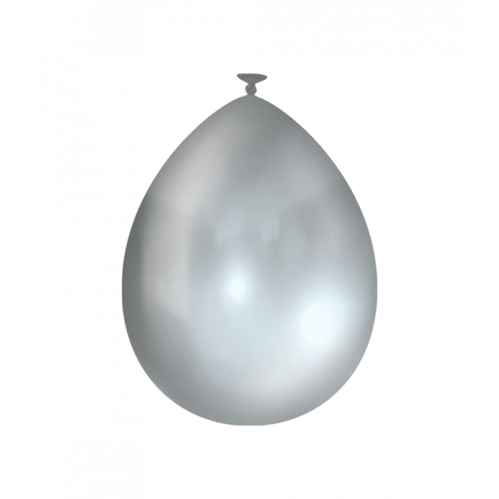 Silberne Ballons Metallic 30cm 50Stk