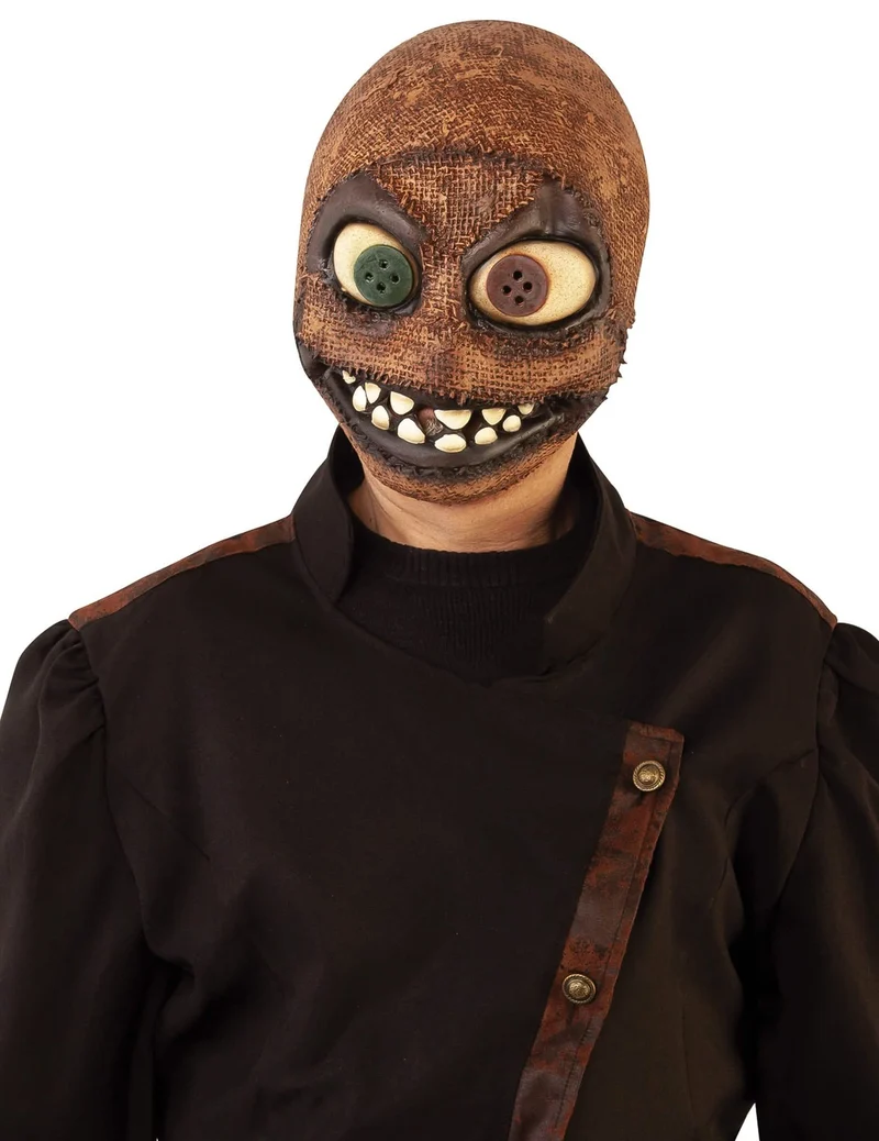 Halloween-Maske Jute-Sack Horrormaske braun