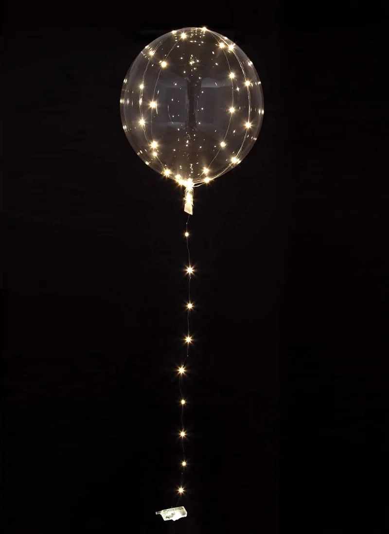 Leuchtender LED-Ballon transparent 25-30 cm