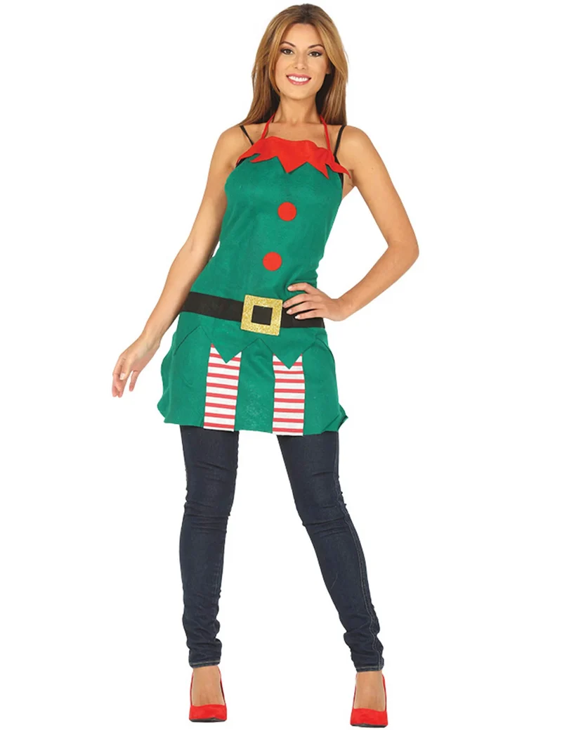 Weihnachtselfenschürze für Erwachsene