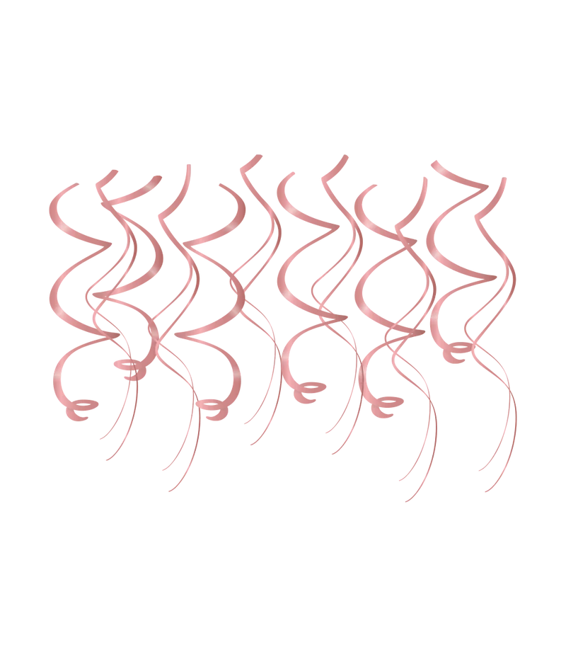 Rose Gold Hängende Dekoration Wirbel 12 Stk